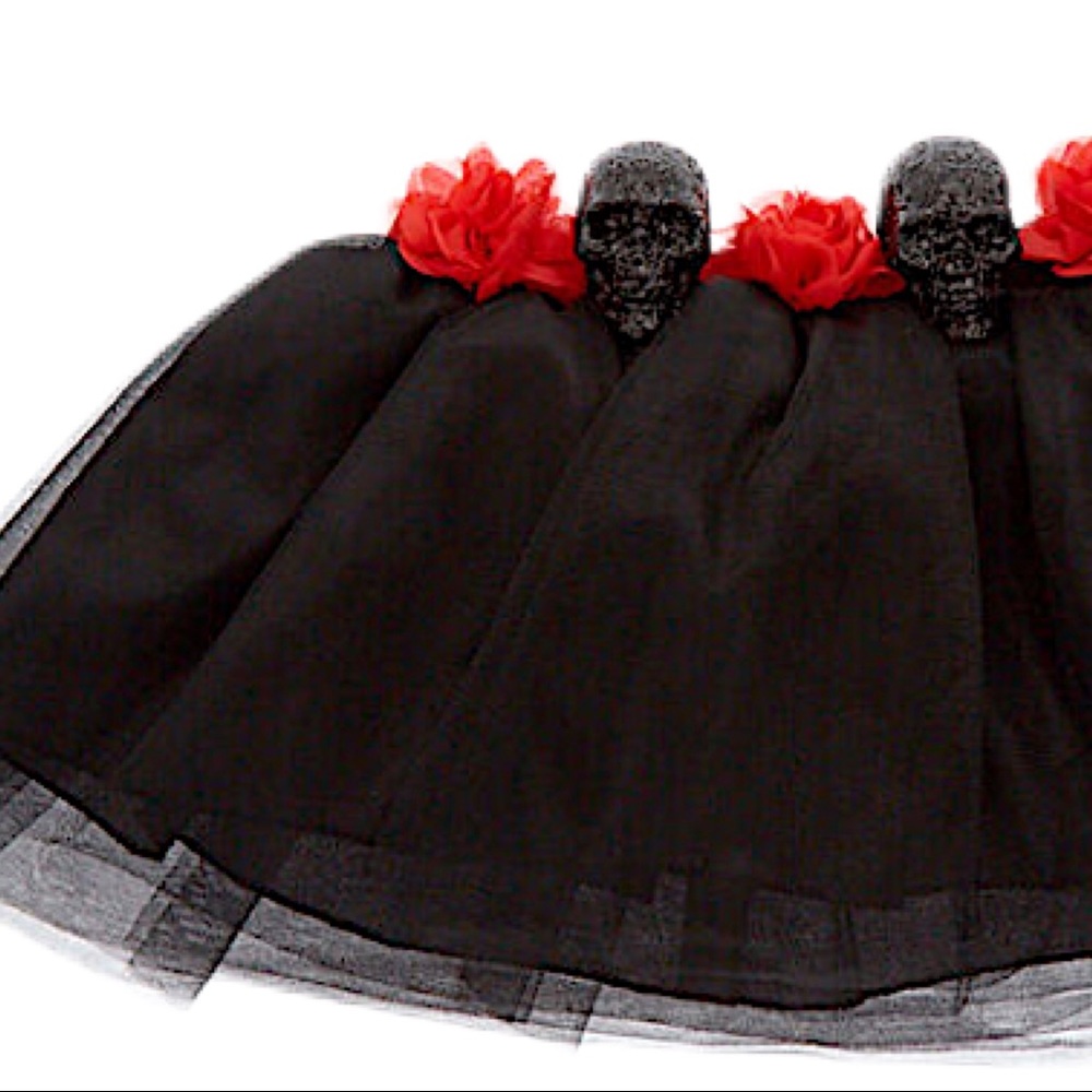 Day of the Dead Tutu - 3D Styrofoam Glitter Skulls